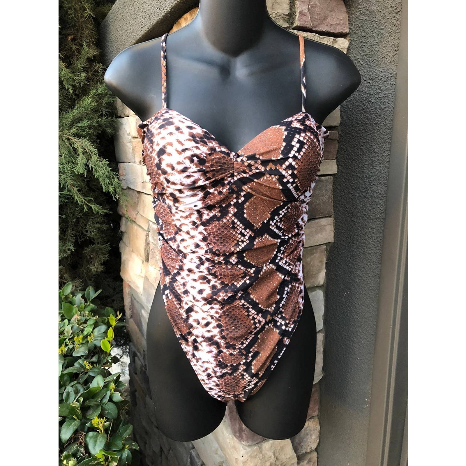 Matte Collection Python Bathing Suit | Medium